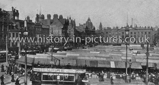 The Market Square, Nottingham, Nottinghamshire. c.1904